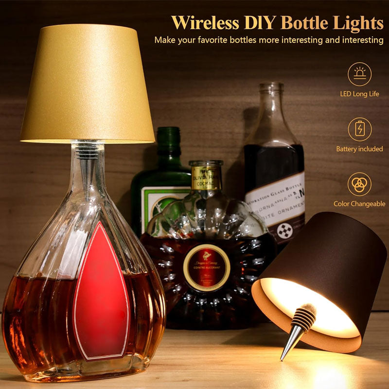 Wine bottle art table lamp